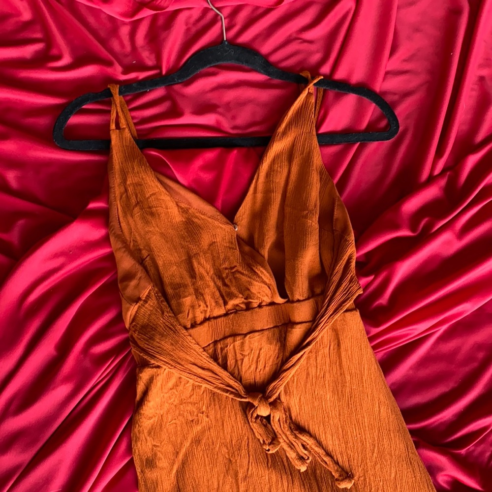 Burnt orange maxi dress